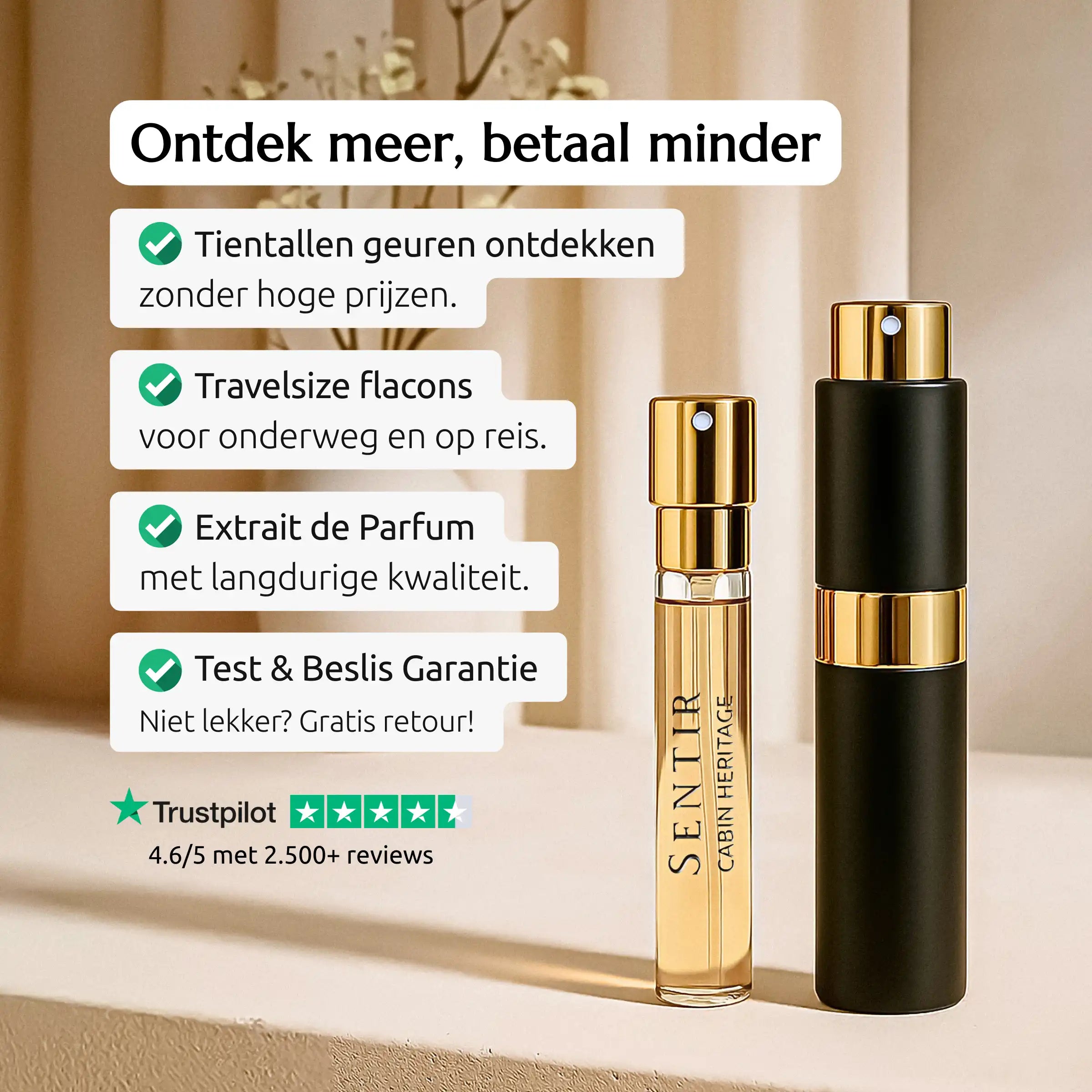 Sentir Parfum Floral Elegance Goedkoop Parfum Dat Lang Blijft, Extrait de Parfum, Goedkoopste Parfum, Betaalbaar Parfum, Tester, 10ml, 100ml goedkoopste Parfum
