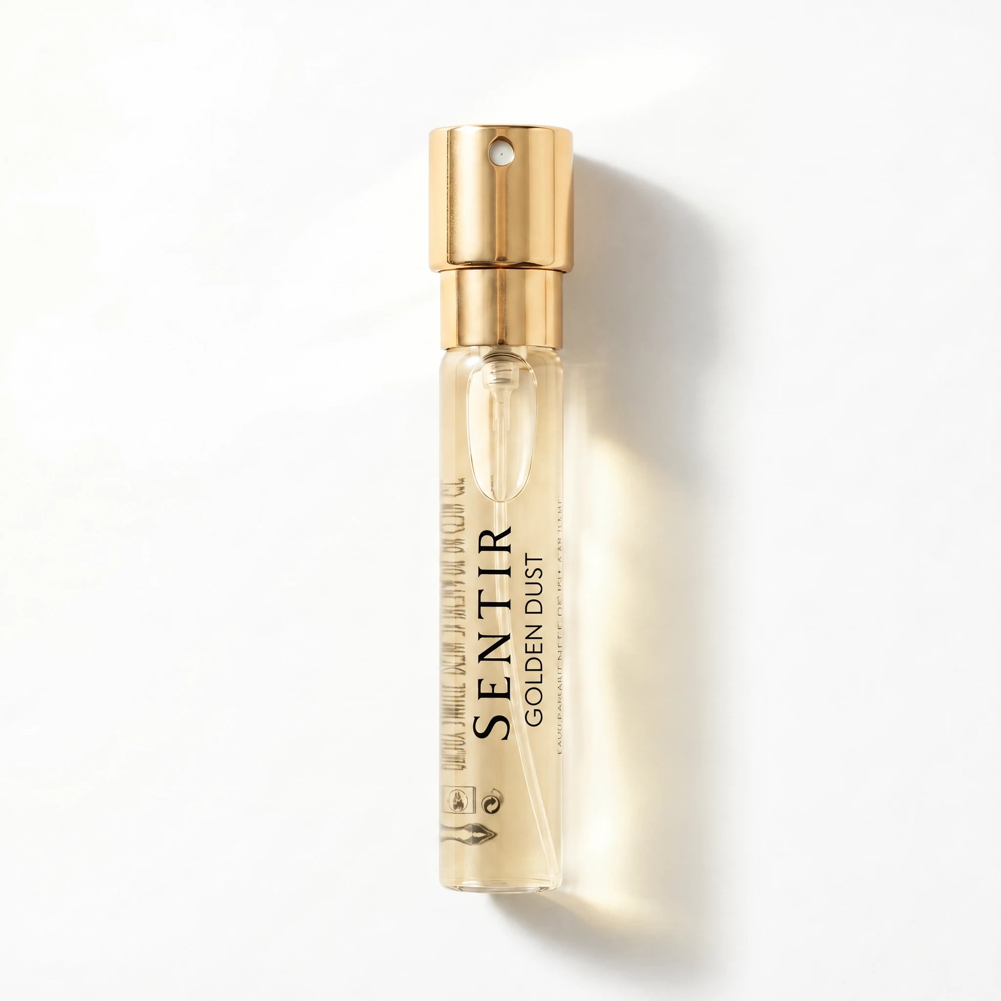 Sentir Parfum Golden Dust 10ml extrait de parfum travel spray, powdery vanilla perfume that lasts long