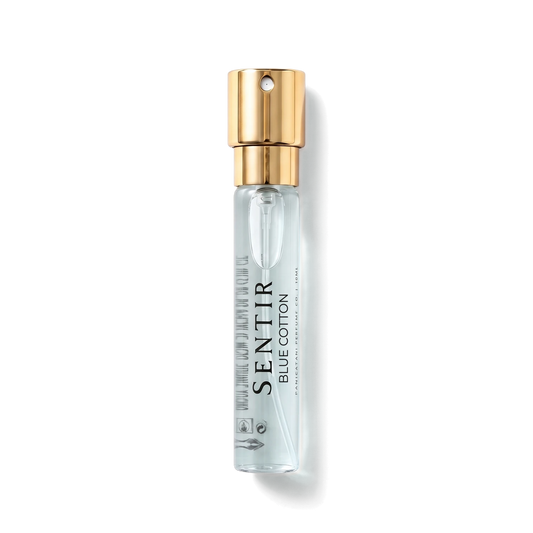 Sentir Parfum Blue Cotton 10ml extrait de parfum flesje met transparante achtergrond