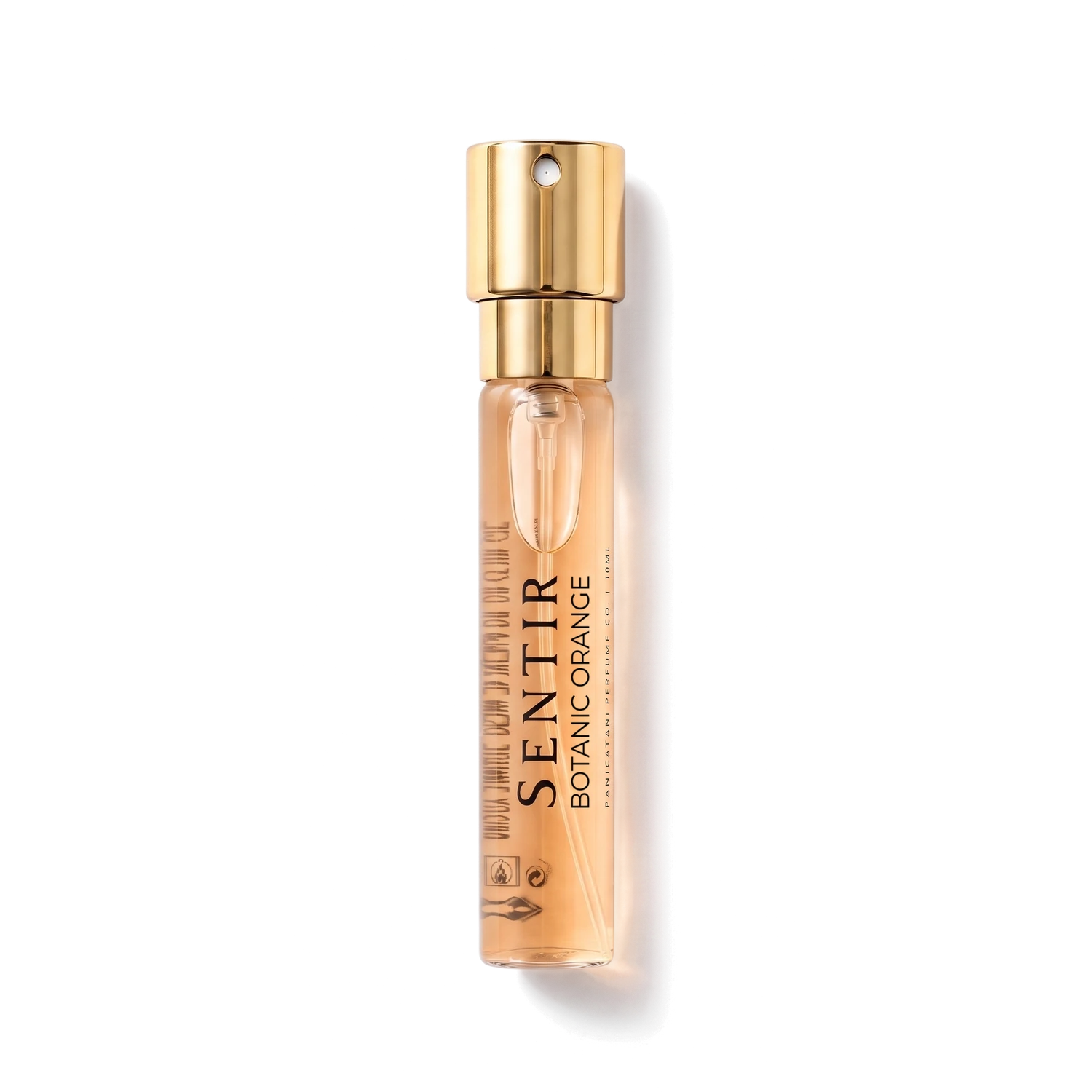 Sentir Parfum Botanic Orange 10ml extrait de parfum flesje met transparante achtergrond