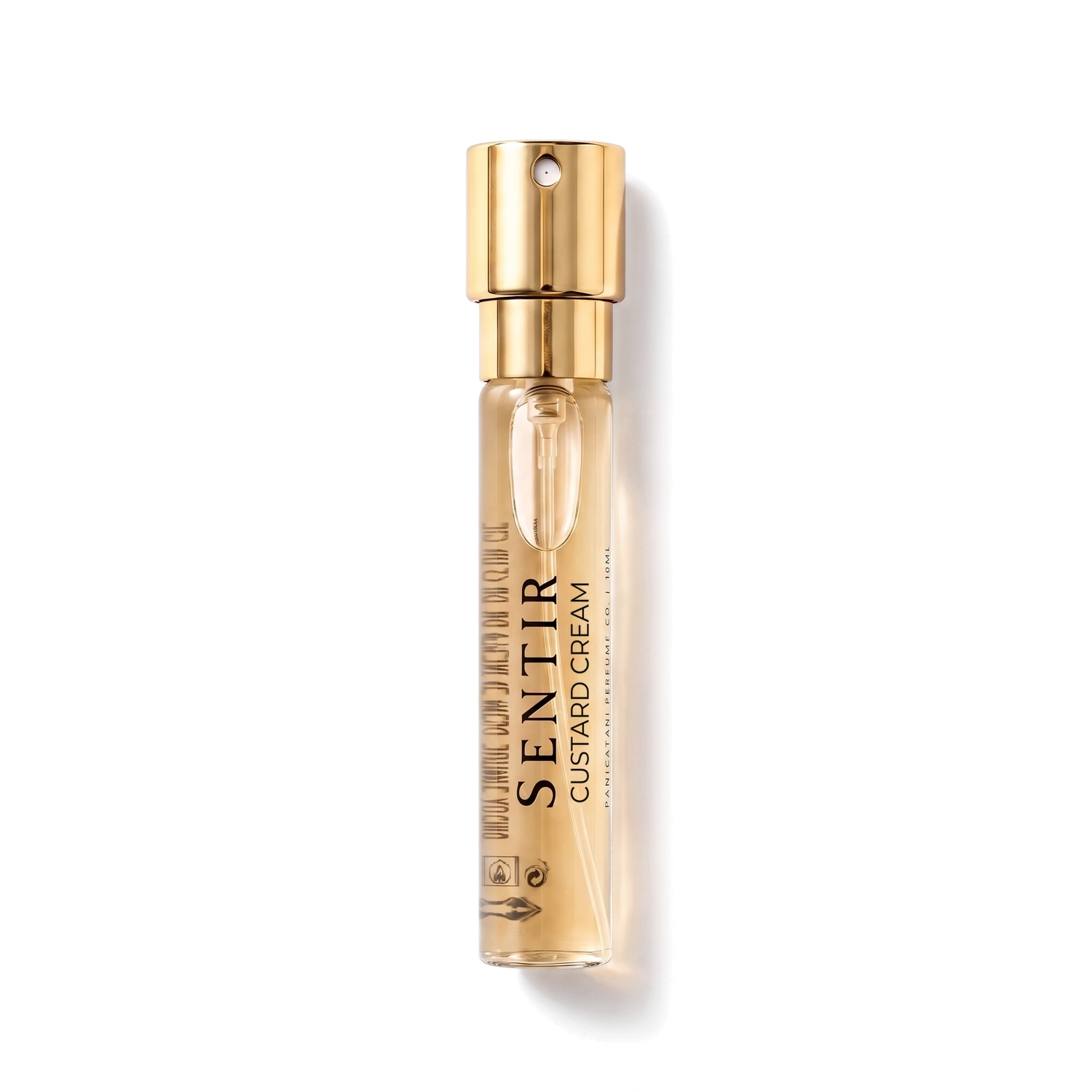 Sentir Parfum Custard Cream 10ml extrait de parfum flesje met transparante achtergrond
