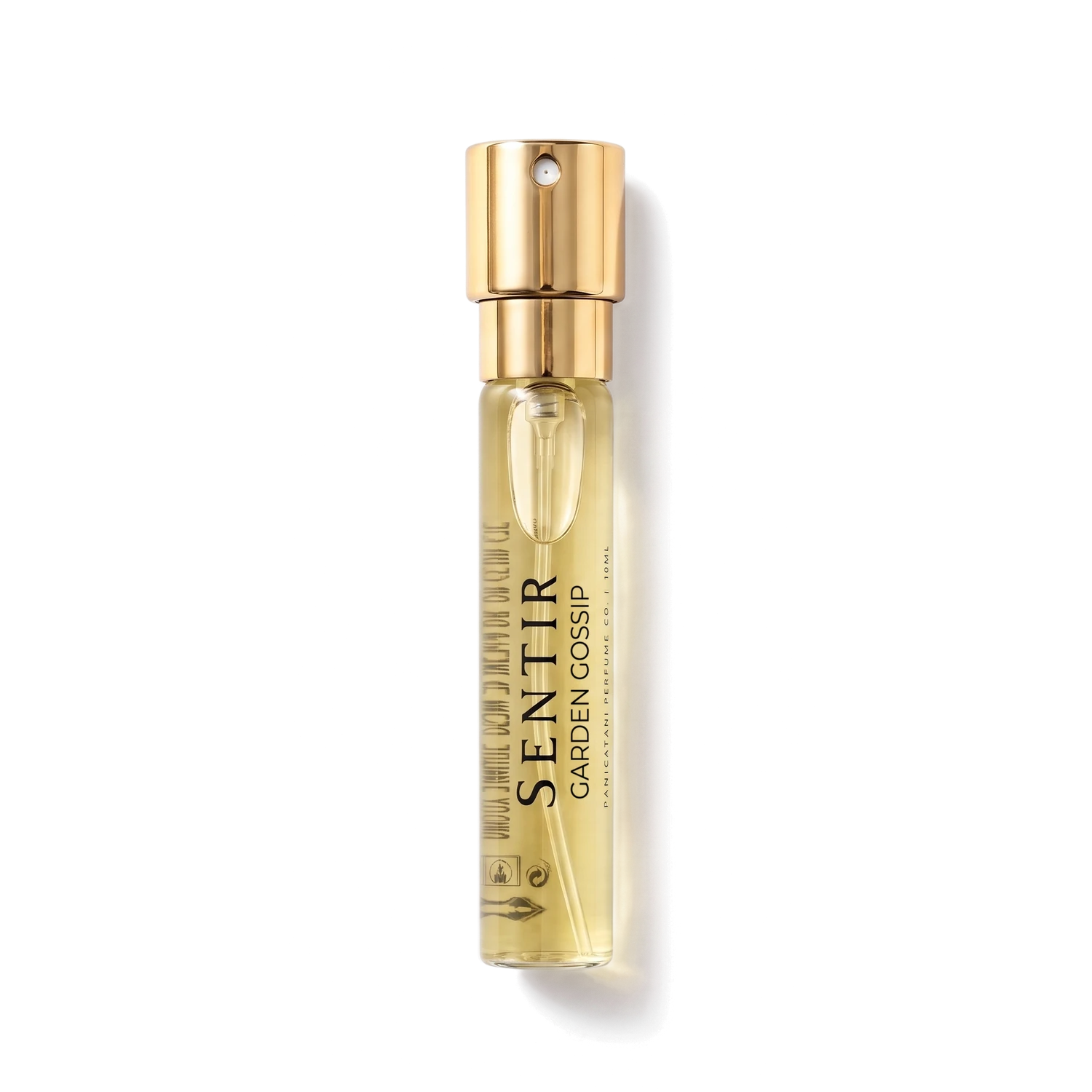 Sentir Parfum Garden Gossip 10ml extrait de parfum flesje met transparante achtergrond