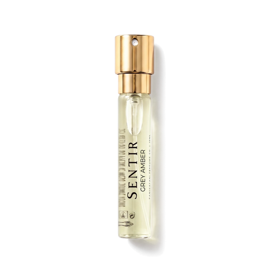 Sentir Parfum Grey Amber 10ml extrait de parfum flesje met transparante achtergrond