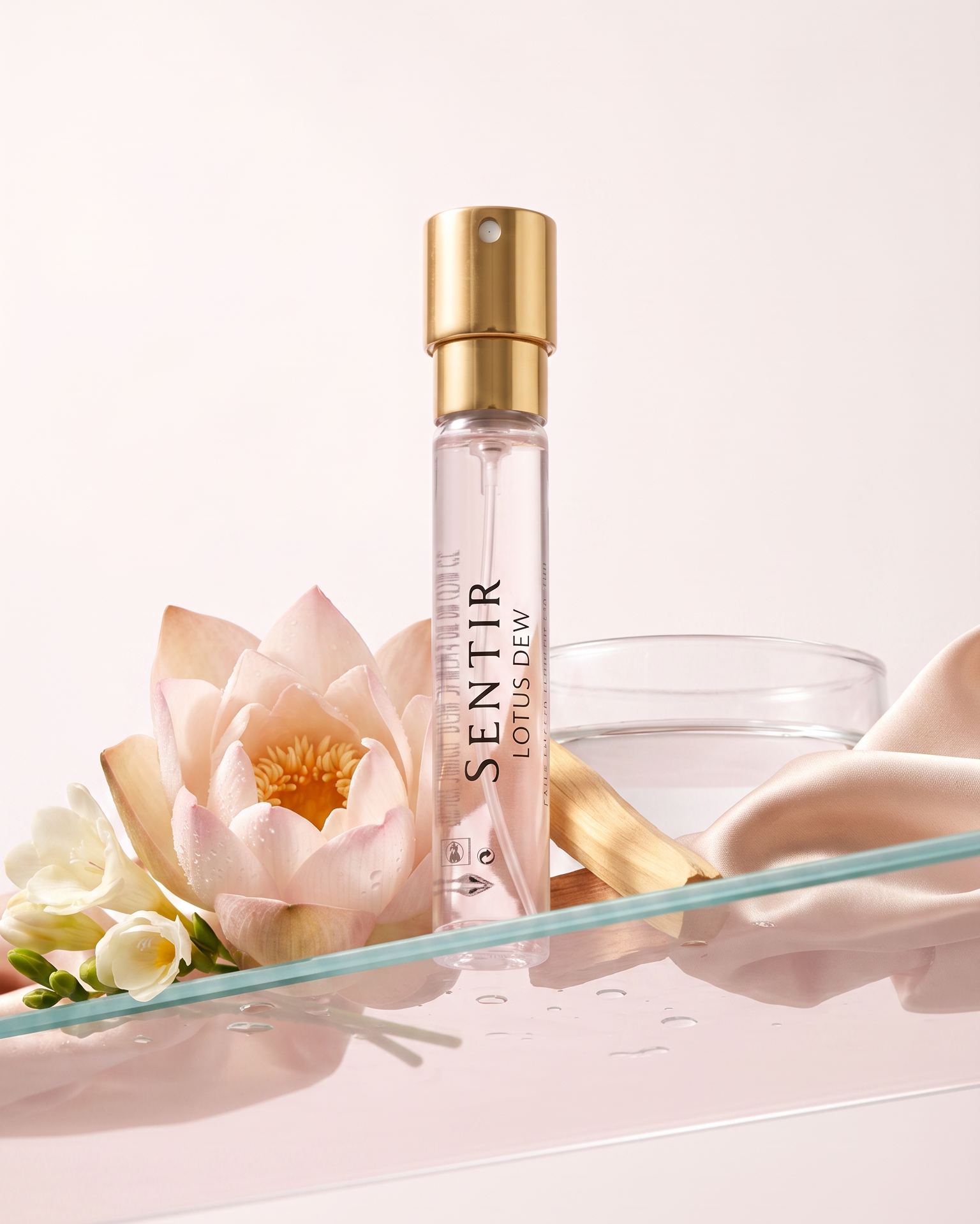 Lotus Dew by Sentir Parfum - Lotus, Freesia and Sandalwood Light Floral Fragrance for Women