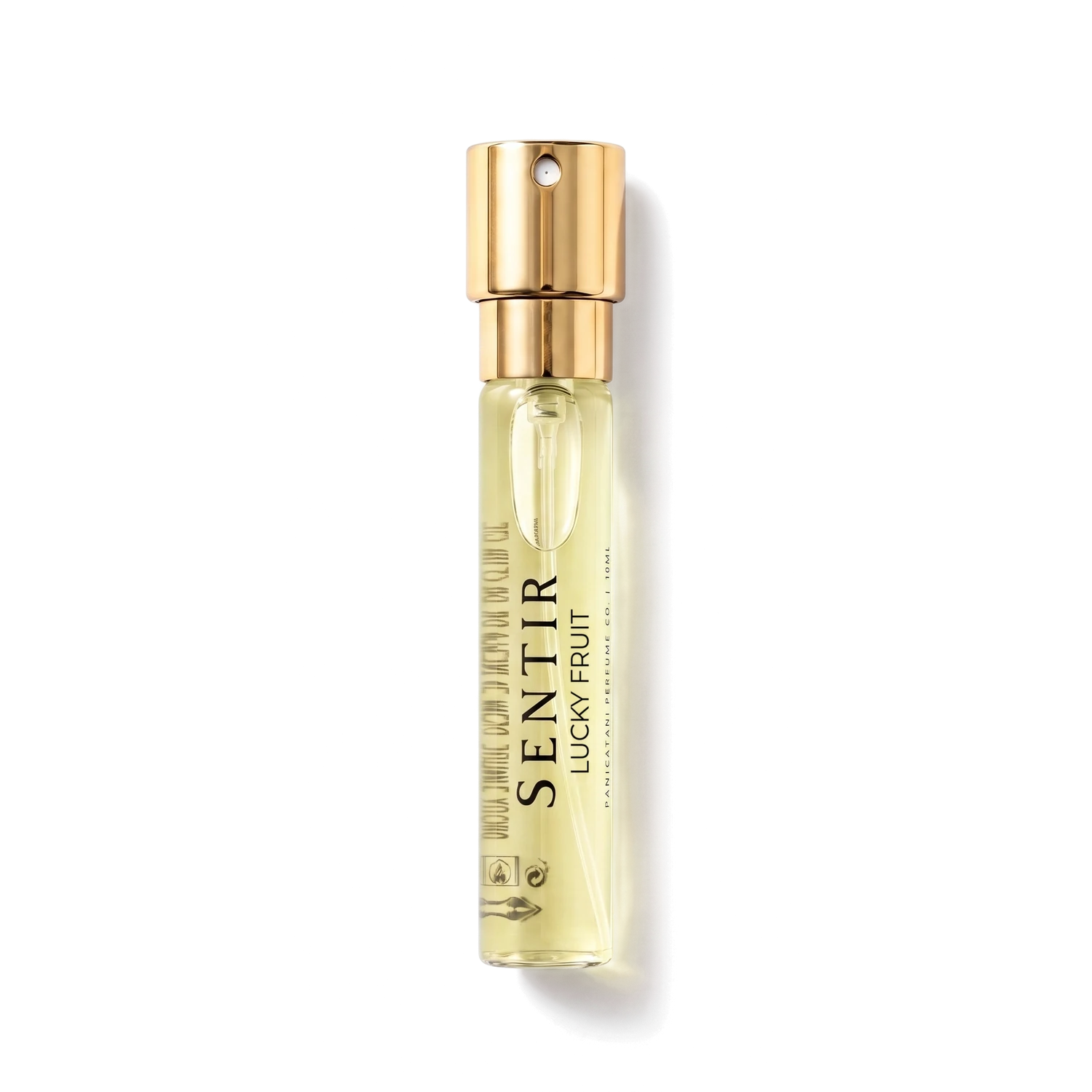 Sentir Parfum Lucky Fruit 10ml extrait de parfum flesje met transparante achtergrond