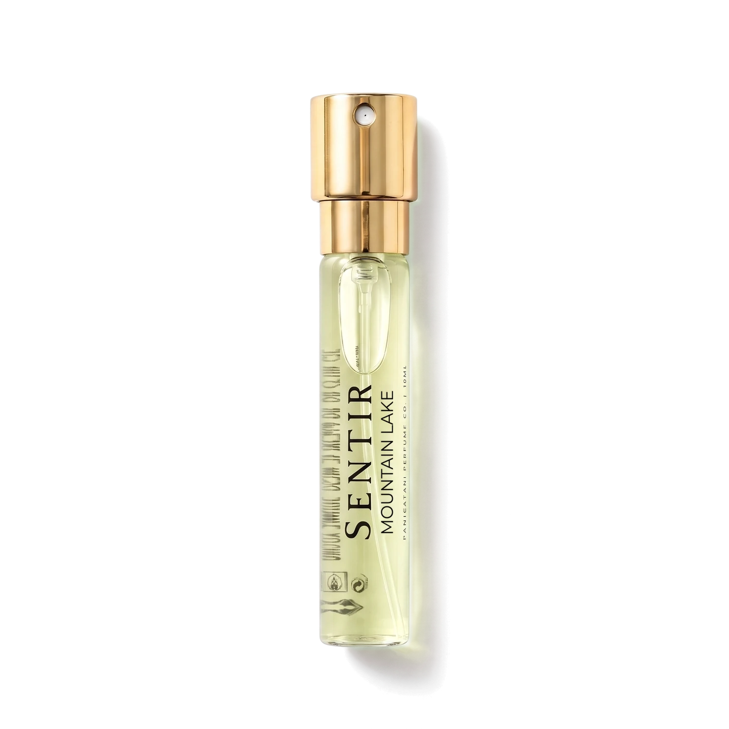 Sentir Parfum Mountain Lake 10ml extrait de parfum flesje met transparante achtergrond