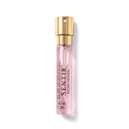 Sentir Parfum Peony Heaven 10ml extrait de parfum flesje met transparante achtergrond