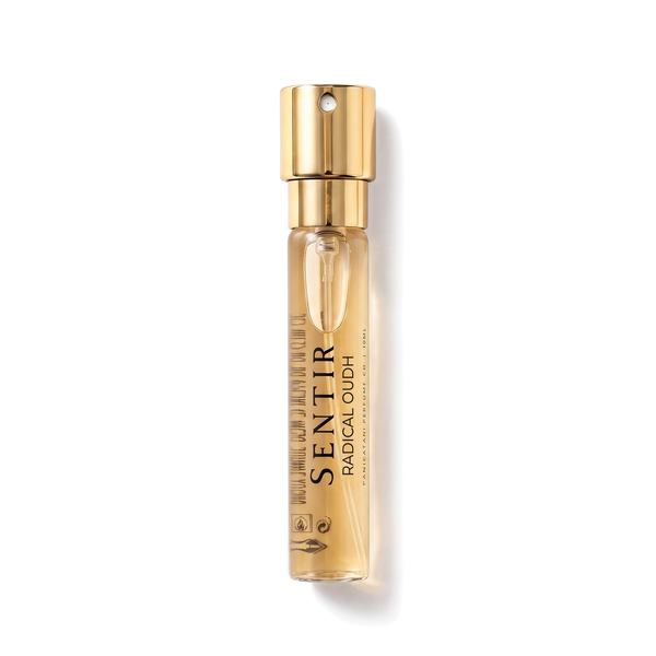 Sentir Parfum Radical Oudh 10ml extrait de parfum flesje met transparante achtergrond