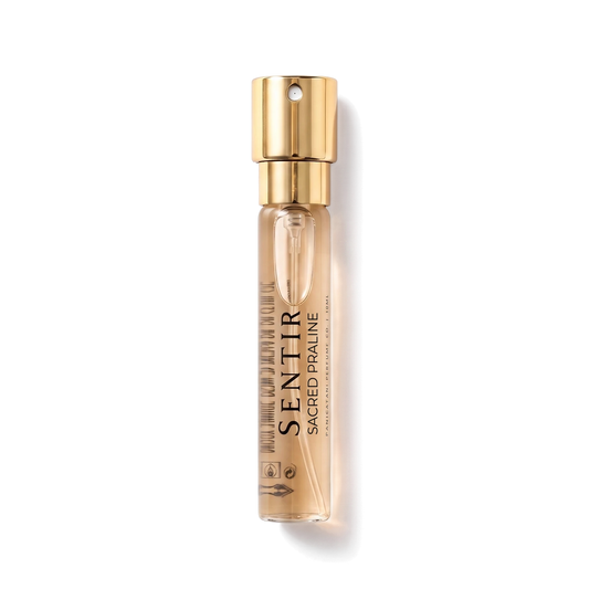 Sentir Parfum Sacred Praline 10ml extrait de parfum flesje met transparante achtergrond