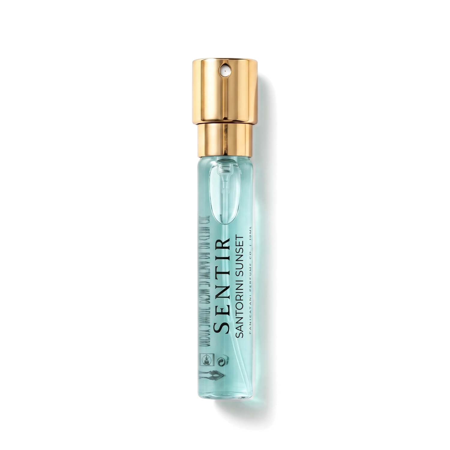 Sentir Parfum Santorini Sunset 10ml extrait de parfum flesje met transparante achtergrond