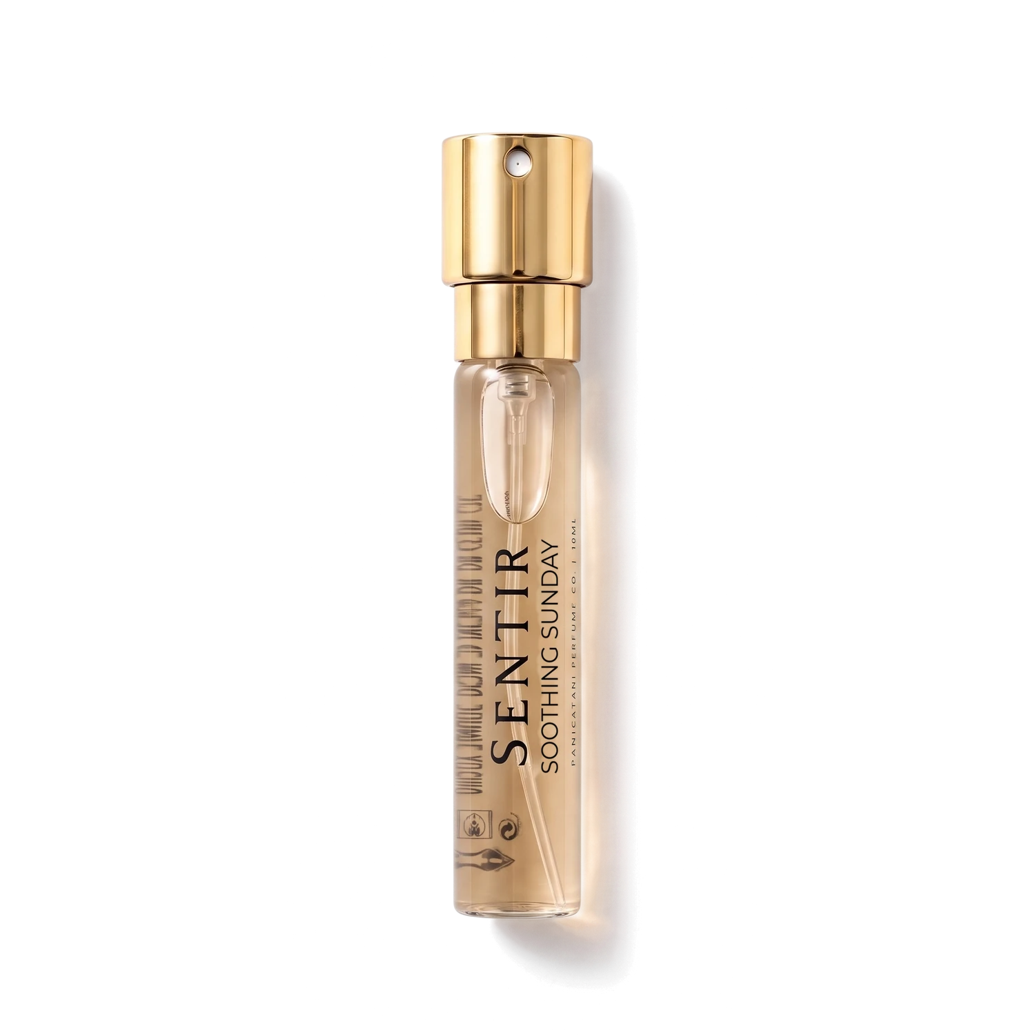 Sentir Parfum Soothing Sunday 10ml extrait de parfum flesje met transparante achtergrond