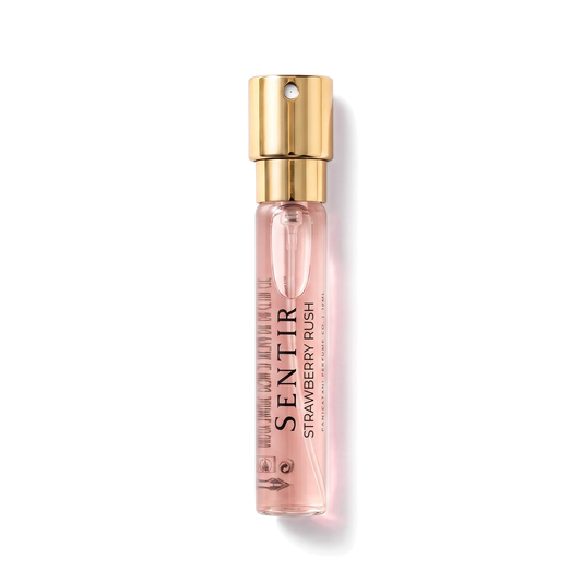 Sentir Parfum Strawberry Rush 10ml extrait de parfum flesje met transparante achtergrond