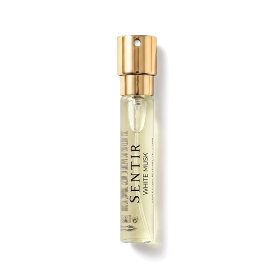 Sentir Parfum White Musk 10ml extrait de parfum flesje met transparante achtergrond